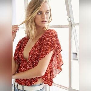 Forever 21 Flowy Floral Print Blouse Top. Size S.